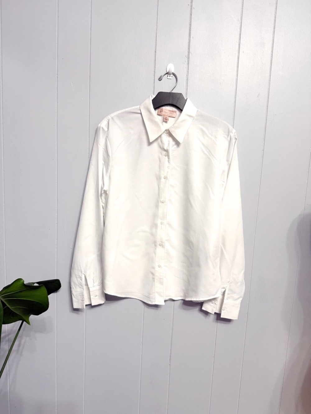 #7)  Philosophy White Button-Down Dress Shirt